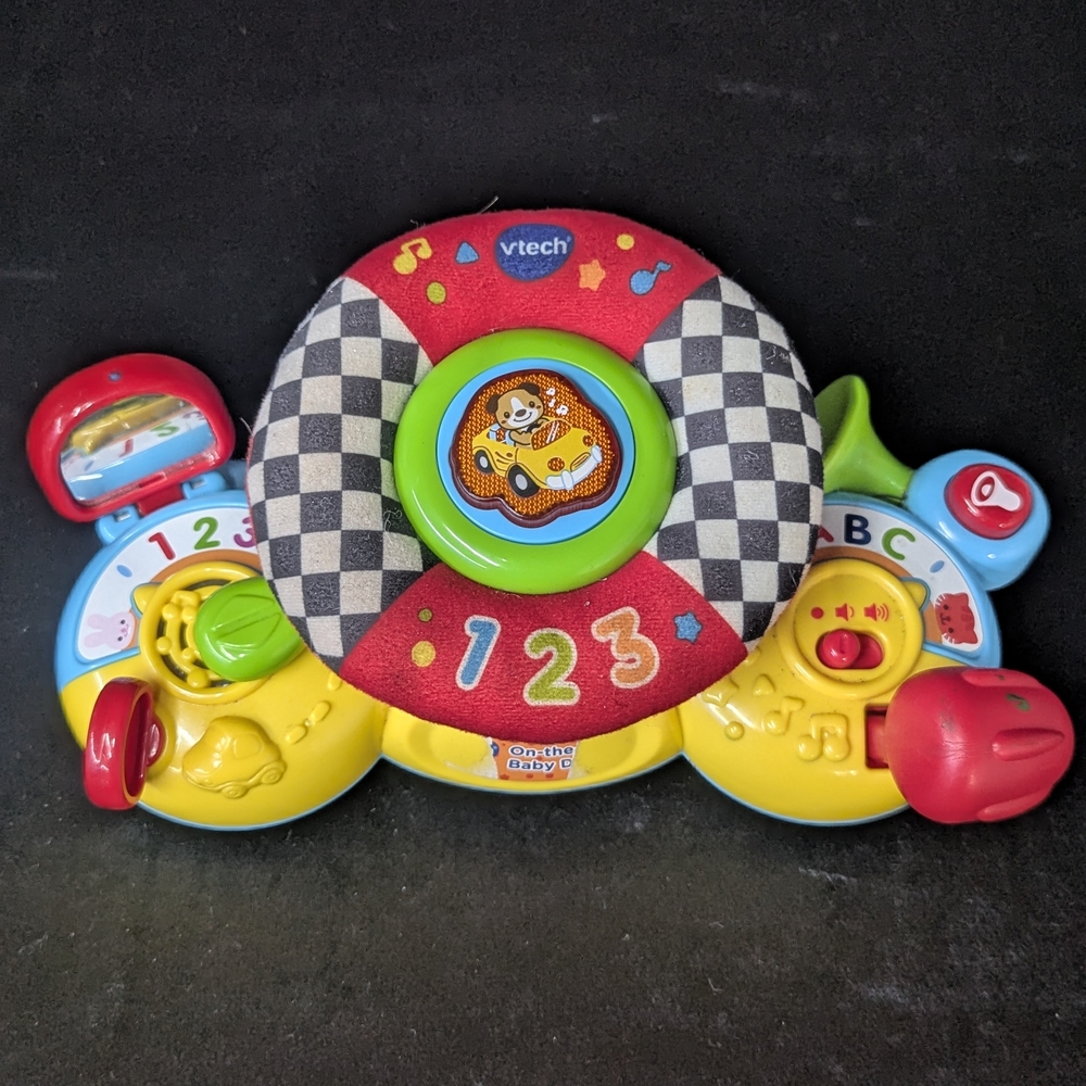TESTED V-tech Baby Racing / Driving Car Toy Steering Wheel w/ Sound & Lights